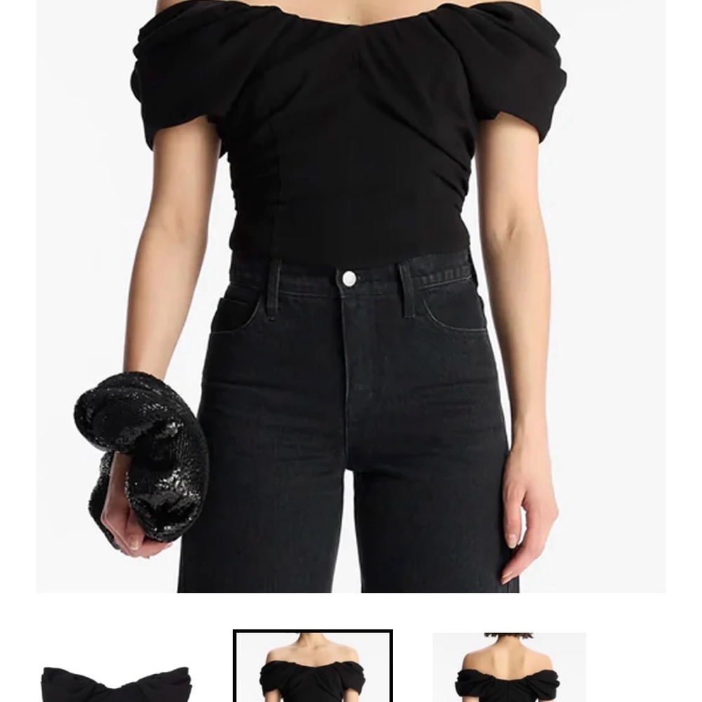 A.L.C. Black Off-Shoulder Blouse